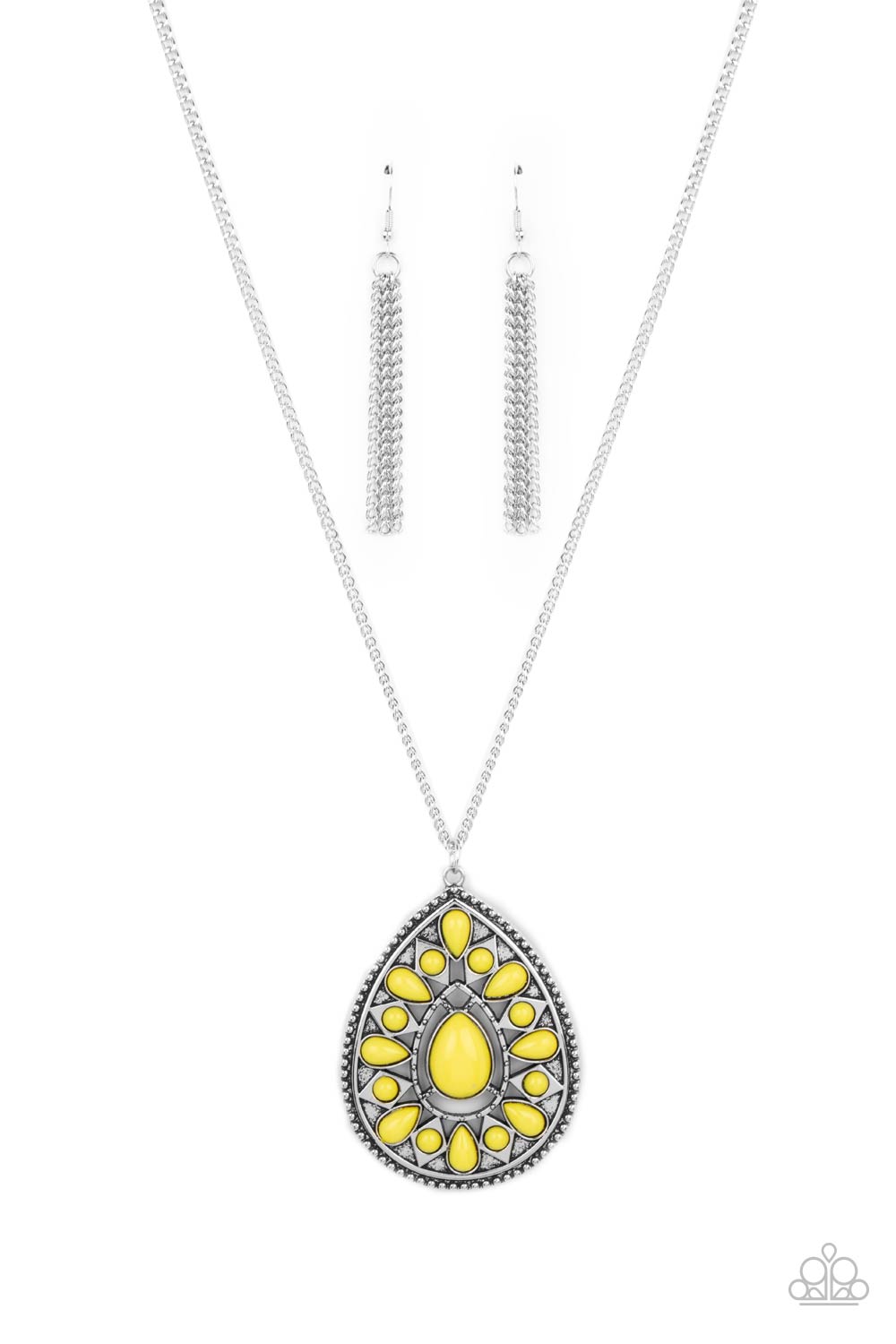 Retro Prairies - Yellow Necklace