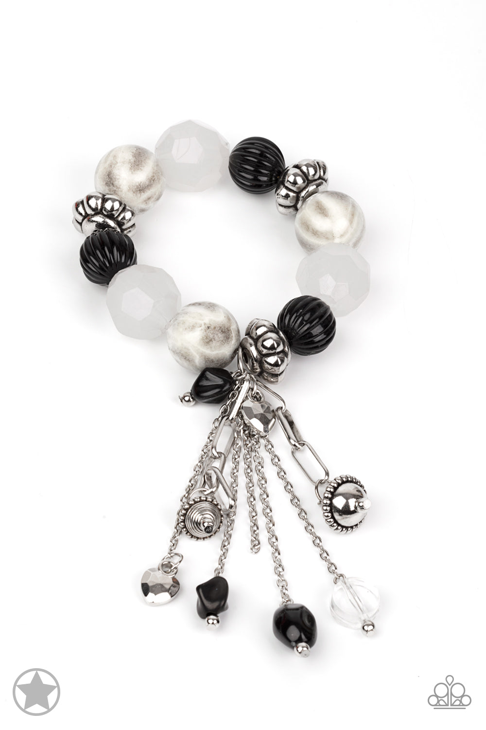 Lights! Camera! Action! Bracelet - Black - Silver - White