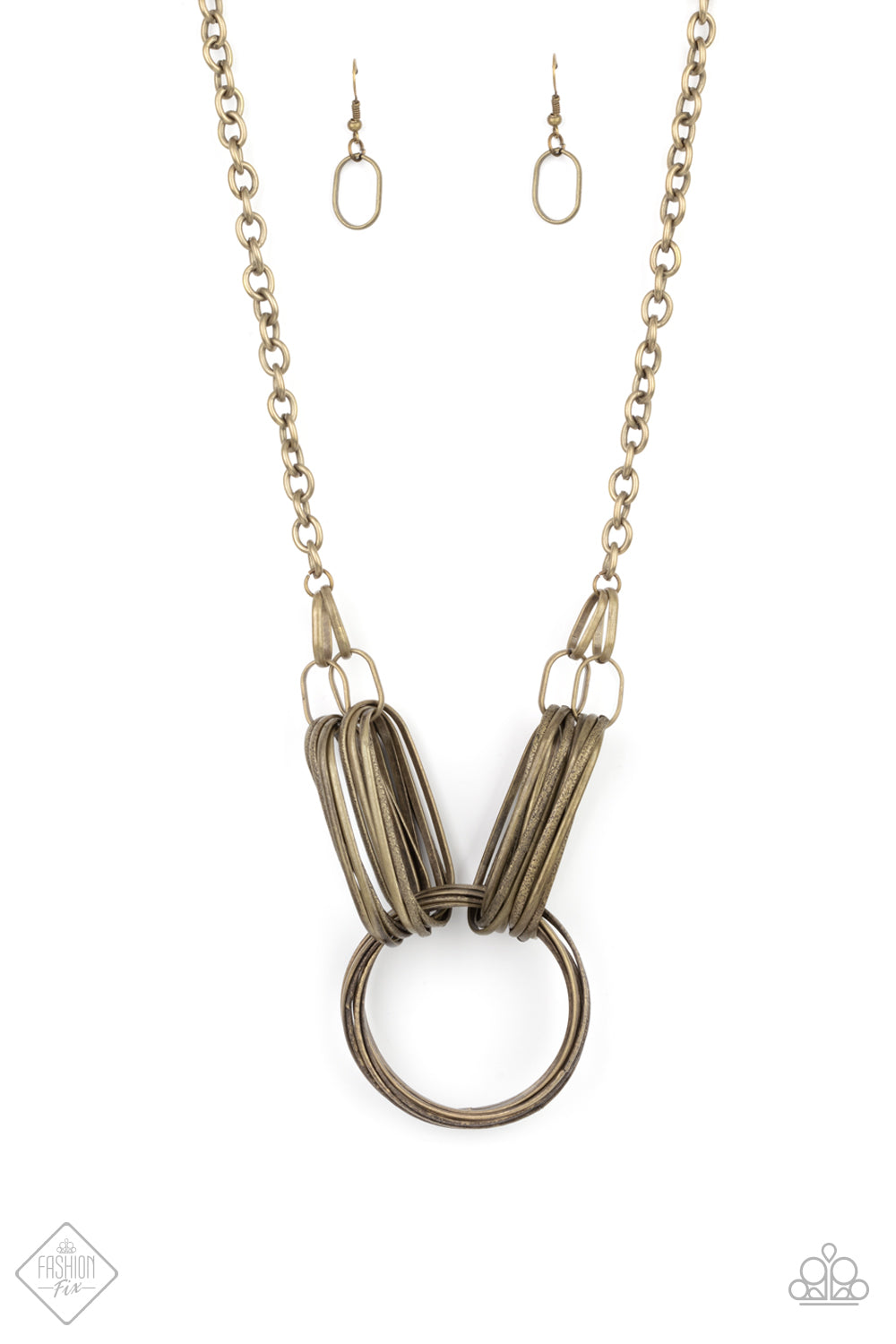 Lip Sync Links - Brass Necklace