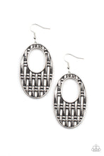 Load image into Gallery viewer, Engraved Edge - Silver Earrings
