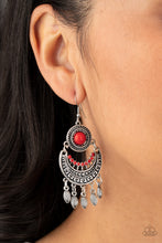 Load image into Gallery viewer, Mantra to Mantra Earrings - Red
