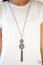 Load image into Gallery viewer, Timelessly Tasseled - Black Necklace
