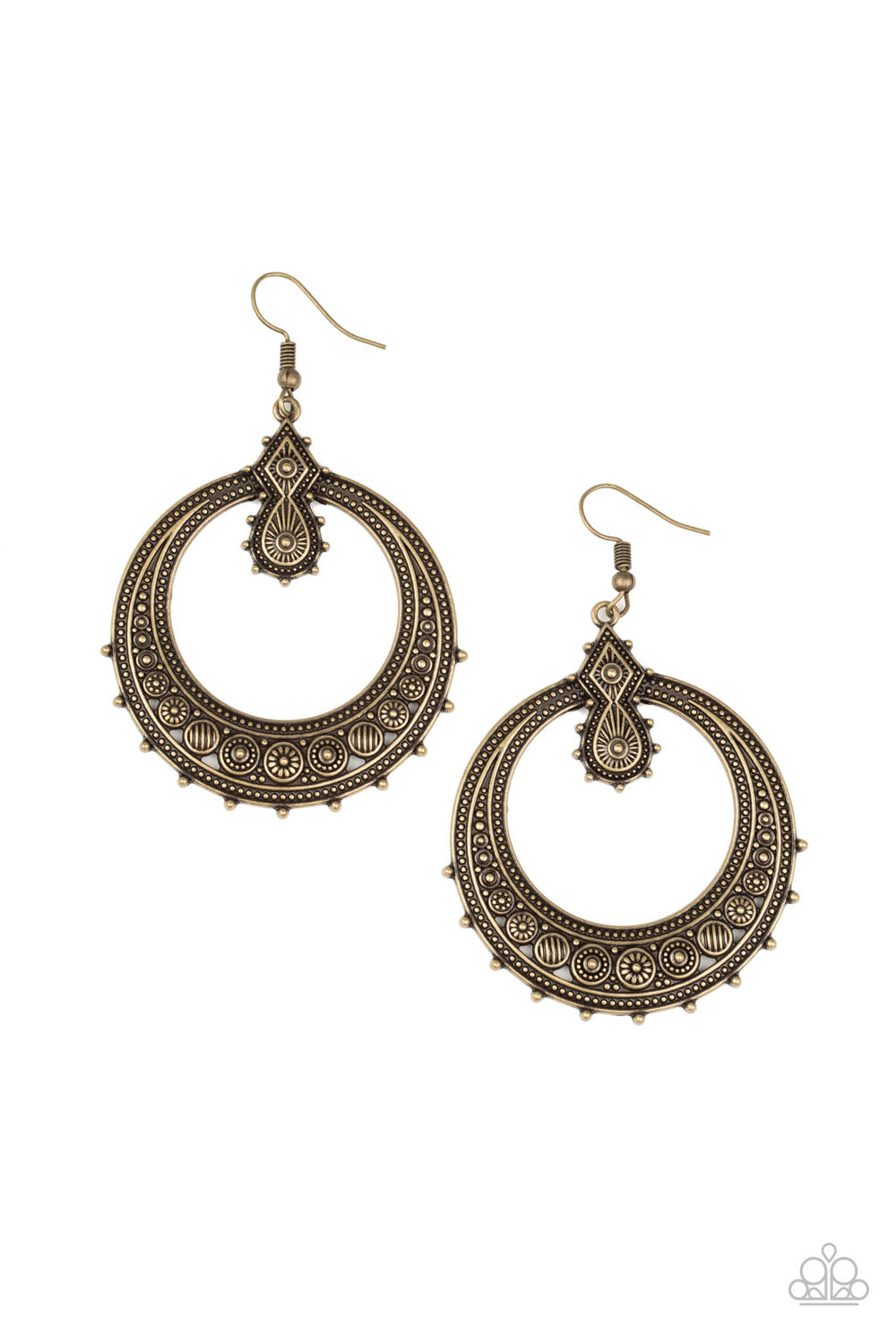 Solar Orbit Earrings - Brass