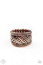 Load image into Gallery viewer, Ring: &quot;Slanted Shimmer&quot; - Copper
