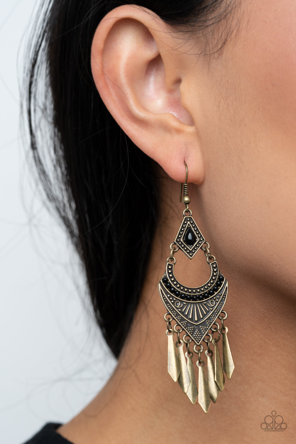 Trailblazer Beam - Brass Earrings