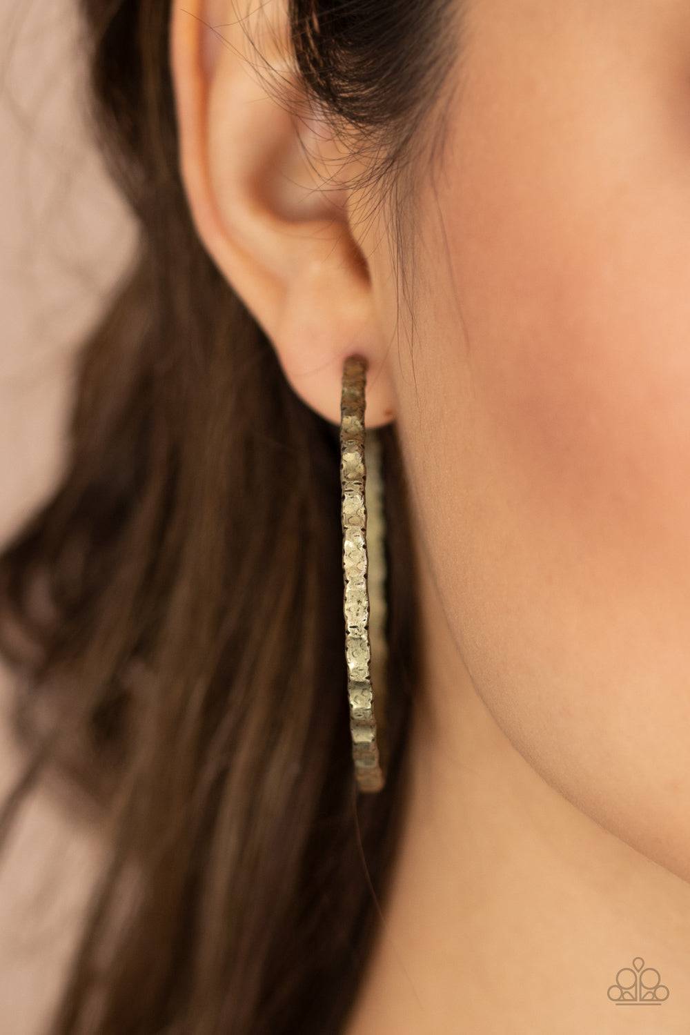 Grungy Grit – Brass Earrings