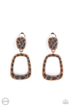 Load image into Gallery viewer, Playfully Primitive - Copper - Clip-On Earrings
