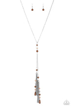 Load image into Gallery viewer, Timeless Tassels - Brown Necklace
