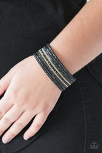 Load image into Gallery viewer, Rebel Radiance - Black (Gold Chain) Urban Bracelet
