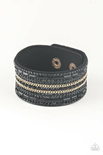 Load image into Gallery viewer, Rebel Radiance - Black (Gold Chain) Urban Bracelet
