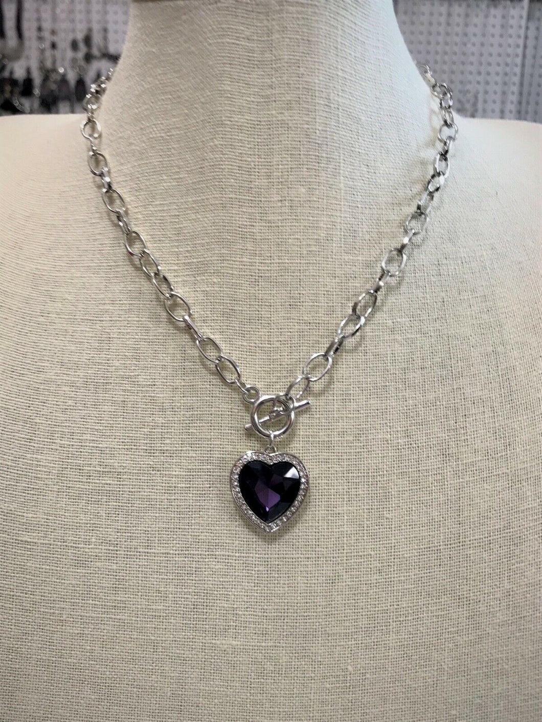 Check Your Heart Rate Purple Necklace