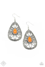 Load image into Gallery viewer, Floral Frill - Orange Earrings
