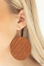 Load image into Gallery viewer, Plaited Plains Brown Earrings
