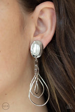 Load image into Gallery viewer, Metallic Foliage - Silver - Clip-On Earrings
