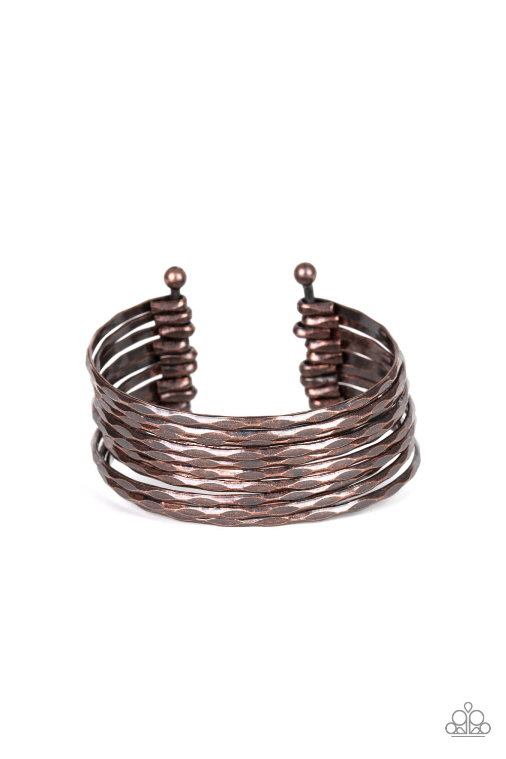 Stacked Shimmer - Copper Bracelet