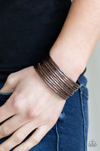 Load image into Gallery viewer, Stacked Shimmer - Copper Bracelet
