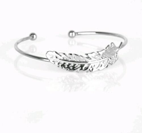 How Do You Like This FEATHER? Silver Bracelet