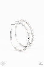 Load image into Gallery viewer, Hoop Earring: &quot;A Sweeping Success&quot; White Hoop Earrings
