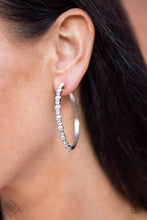 Load image into Gallery viewer, Hoop Earring: &quot;A Sweeping Success&quot; White Hoop Earrings
