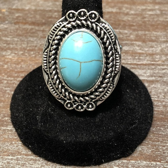 Ring:  Tumblin' Tumbleweeds - Blue