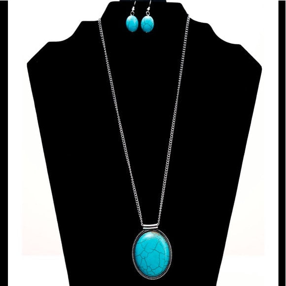 Southwest Showdown Blue Necklace