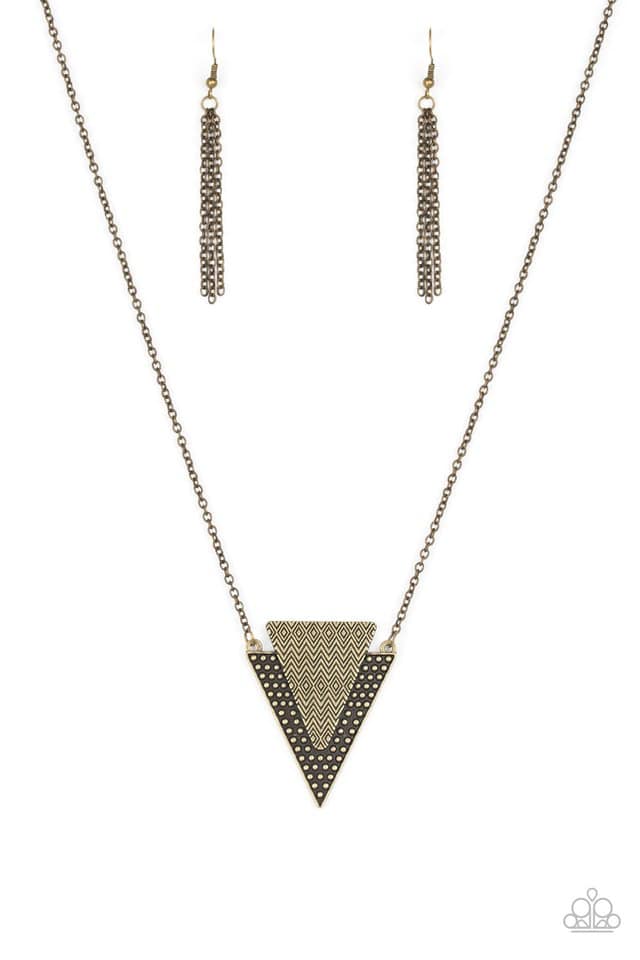 Ancient Arrow Brass Necklace