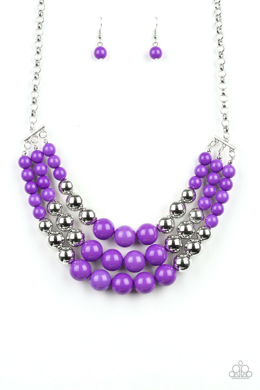 Dream Pop Purple & Silver Necklace