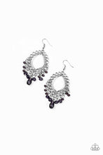 Load image into Gallery viewer, Just Say NOIR Purple Earrings
