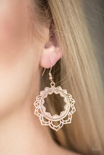 Load image into Gallery viewer, Modest Mandalas Rose Gold Earrings
