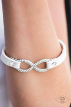 Load image into Gallery viewer, Innocent Till Proven GLITZY! - White Infinity Bracelet
