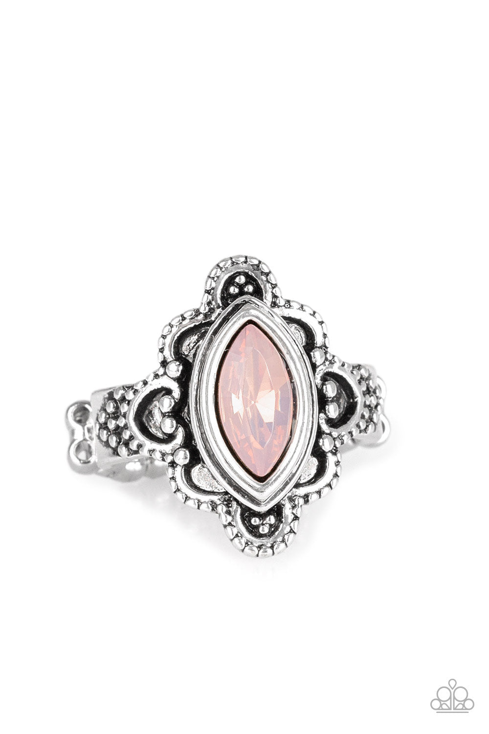 Ring:  Glass Half-COLORFUL - Pink