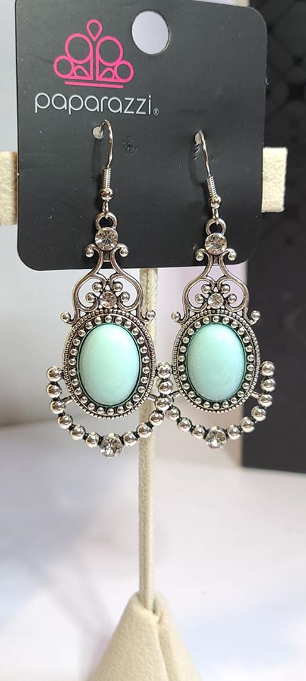 CAMEO and Juliet Blue Earrings