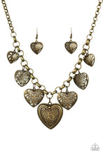 Load image into Gallery viewer, Love Lockets - Brass - Necklace
