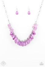 Load image into Gallery viewer, Necklace: &quot;Colorfully Clustered&quot; - Purple
