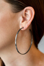 Load image into Gallery viewer, Hoop Earring: &quot;Full On Radical &quot; - Black
