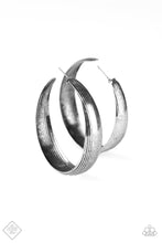 Load image into Gallery viewer, Hoop Earring: &quot;Desert Wanderings&quot; - Silver
