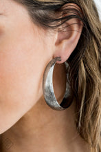 Load image into Gallery viewer, Hoop Earring: &quot;Desert Wanderings&quot; - Silver
