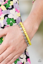 Load image into Gallery viewer, Bracelet: &quot;Dewy Dandelions&quot; - Yellow
