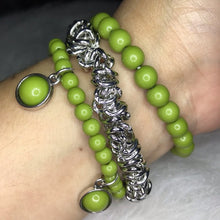 Load image into Gallery viewer, Good Vibes Only Green Bracelet
