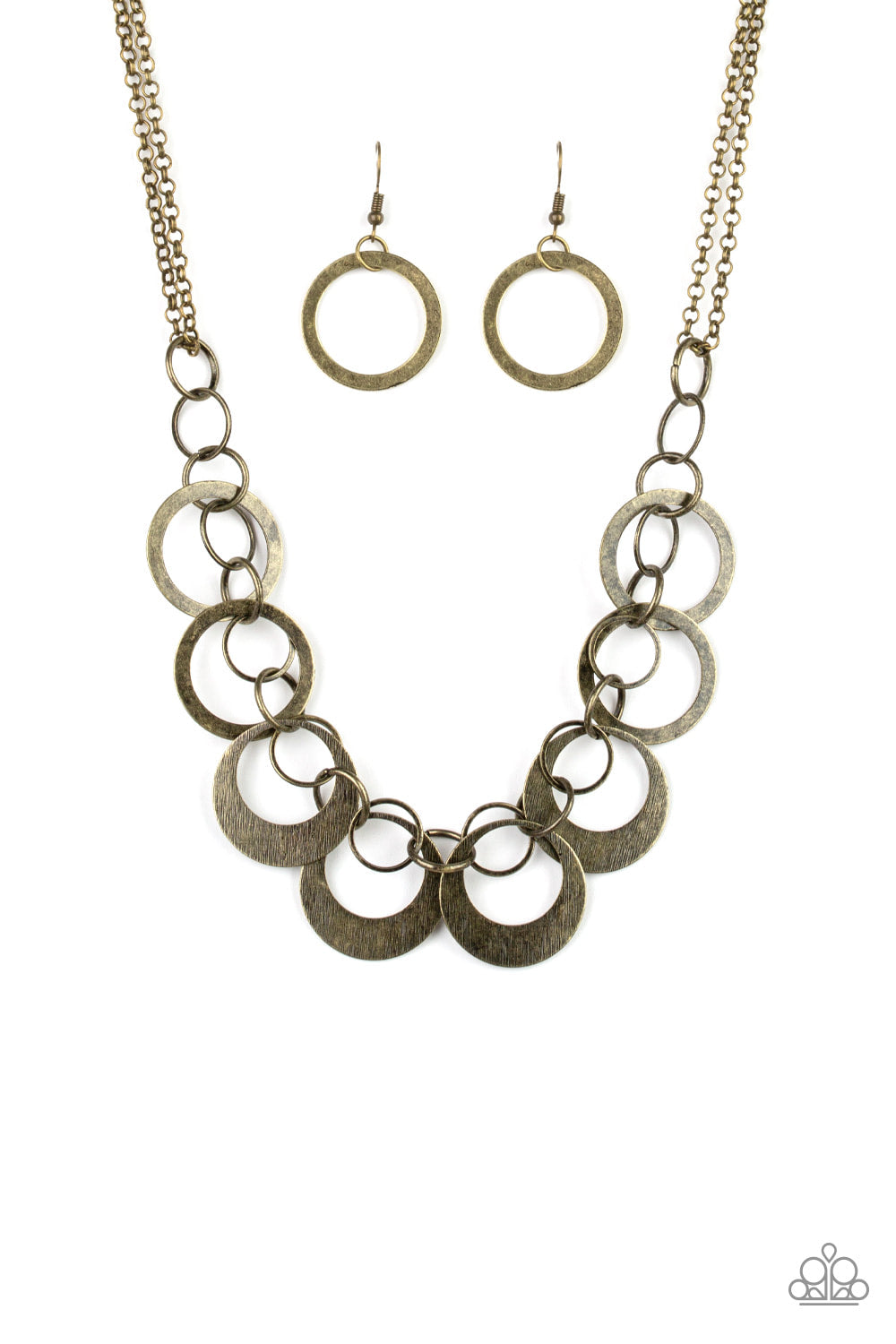 In Full Orbit - Brass Necklace